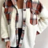 Trendy Winter Warmth Plaid Patchwork Short Coat