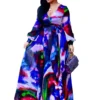 Plus Size Chiffon Tie Wrap Maxi Dress