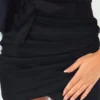 Sexy Tie Wrap Ruched Mini Skirt