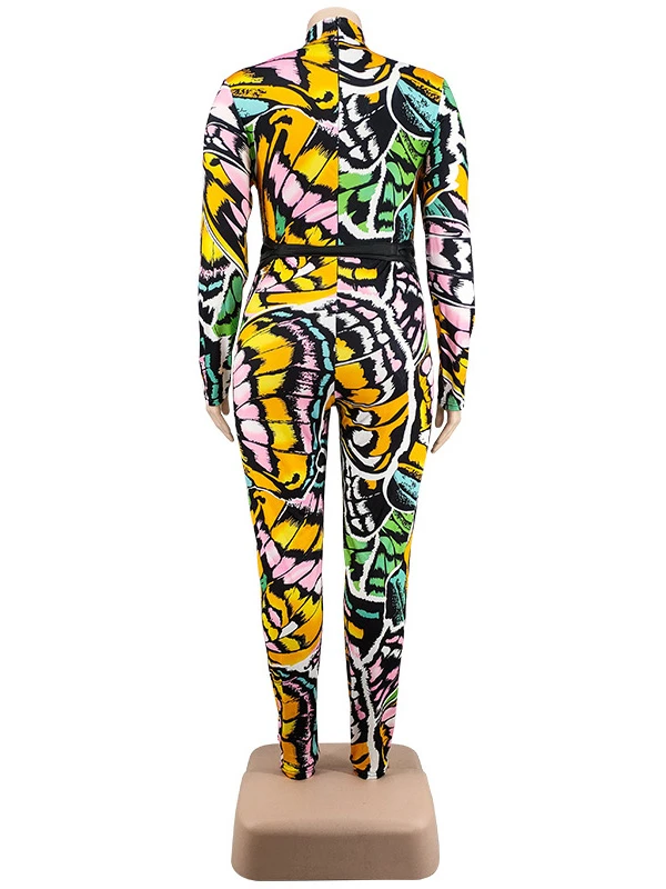 Mock Neck Tie Wrap Plus Size Jumpsuit - Image 7