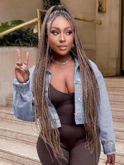 New Solid Turn-Down Versatile Denim Jacket