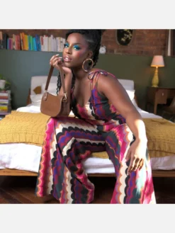 Popular Wide Leg V Neck Plus Size Jumpsuit