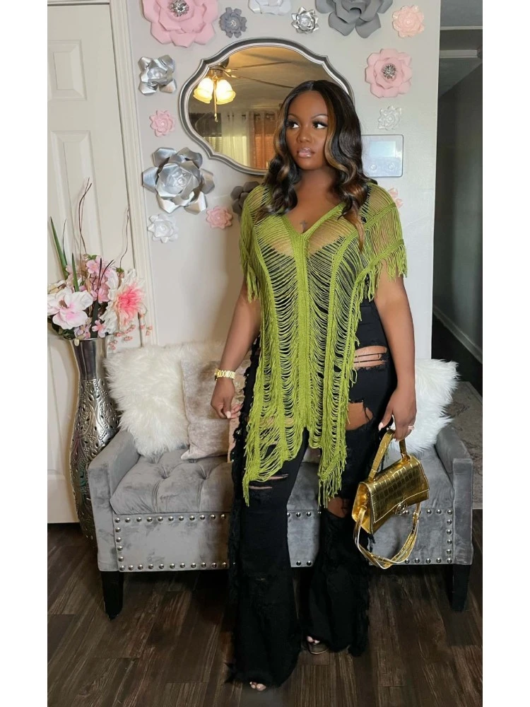 Fashion Sexy Beach Short Sleeve Tops Cover-ups