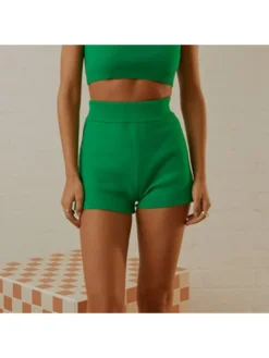 Casual Sports Knitted Shorts Pants