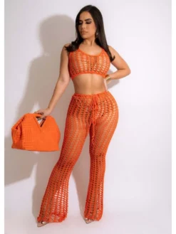 Fashion Sexy Sleeveless Two-piece Pant Suits