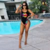 Fashion Sexy Sleeveless One-piece Bikinis Swimsuits