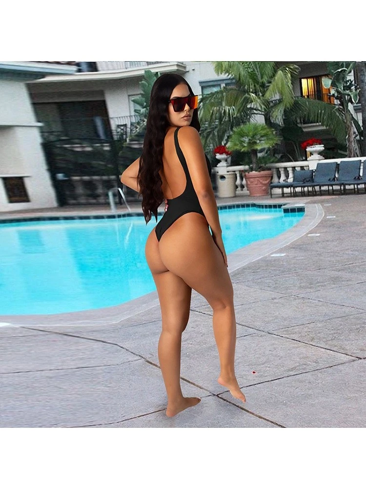 Fashion Sexy Sleeveless One-piece Bikinis Swimsuits - Image 2
