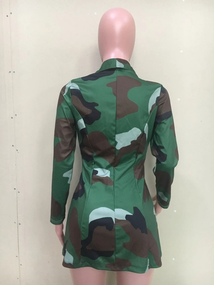 Camouflage Slim Fit Women Blazer Coats - Image 6
