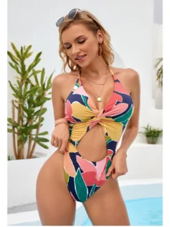 Sexy Backless Hollowed Out One-Piece Swimsuit