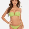 Women Sexy Sleeveless Solid Two-piece Bikinis