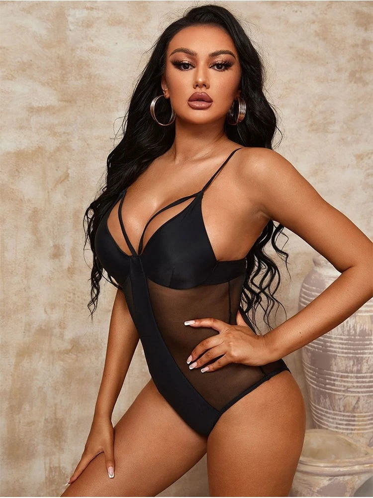 Patchwork Backless Sleeveless Sexy One Piece Swimsuits - Image 3