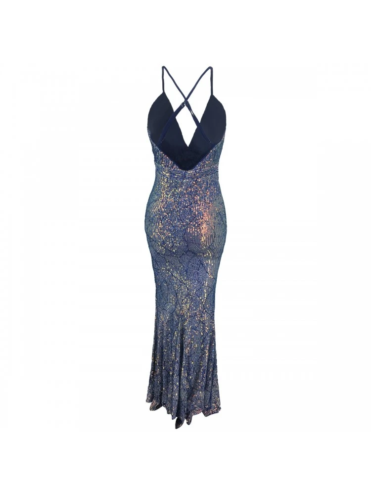Sexy Evening Sequins Sleeveless Maxi Dress - Image 6