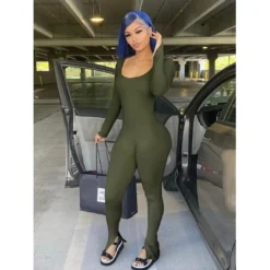 Sexy Pure Color Backless Jumpsuit For Women