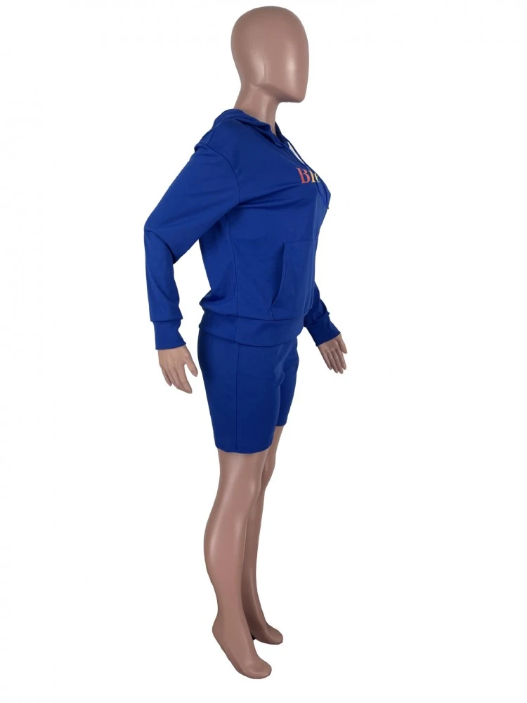 Letter Printed Fall Matching 2 Piece Jogger Sets - Image 3