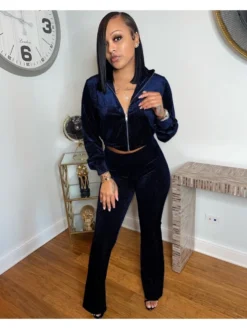 Pure Color Women's Casual Two-Piece Set