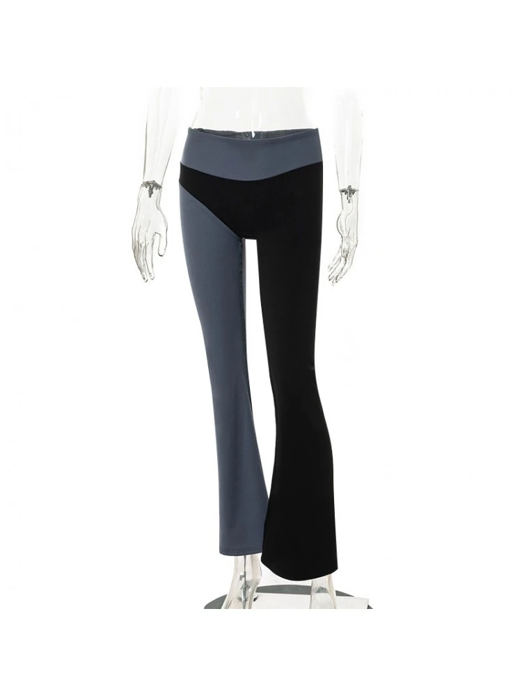 New Color Blocking Flare Trousers For Ladies - Image 8