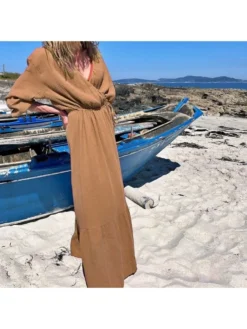 Fall V-Neck Loose Long Sleeve Dress