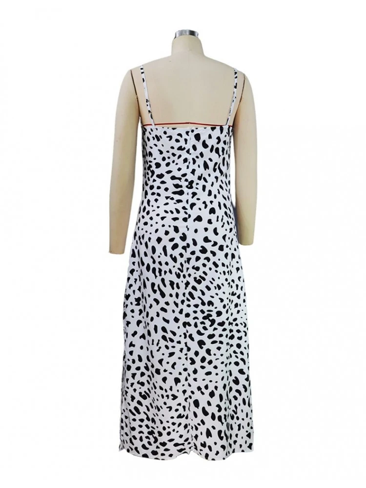 Sexy Split Hem White Backless Sleeveless Dress - Image 7