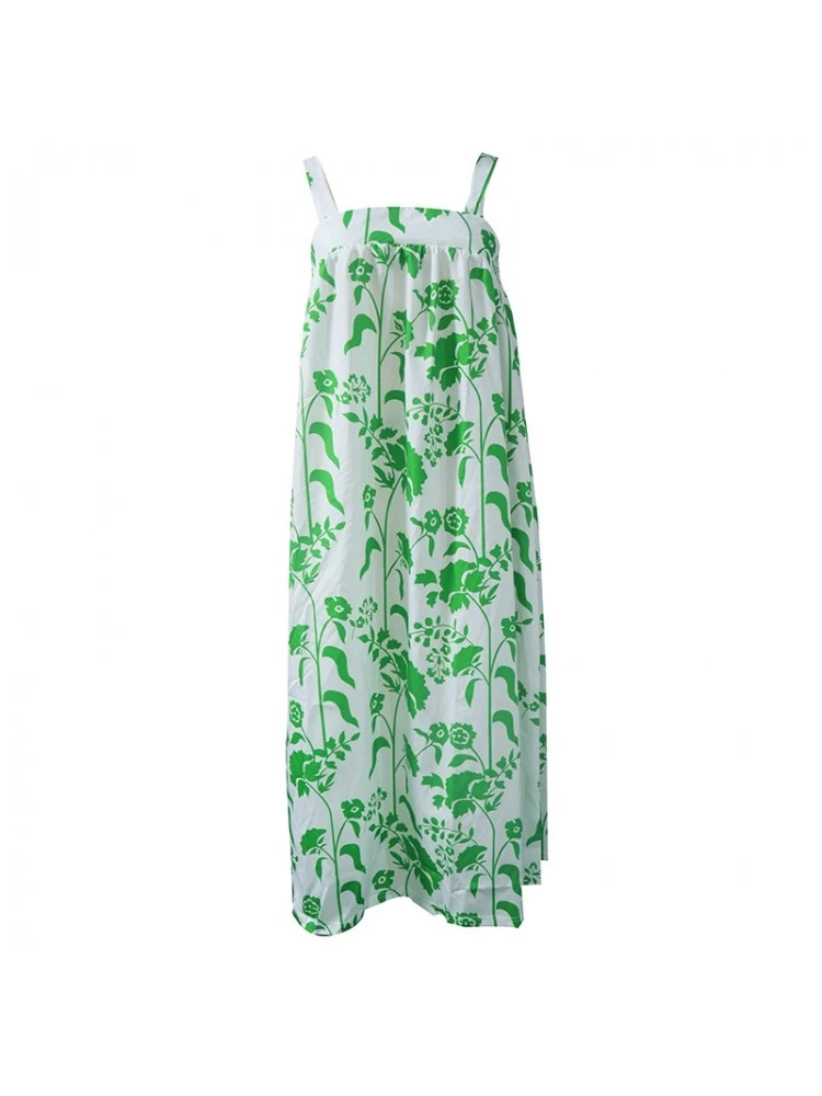 Loose Printed Sleeveless Vacation Maxi Dress - Image 2