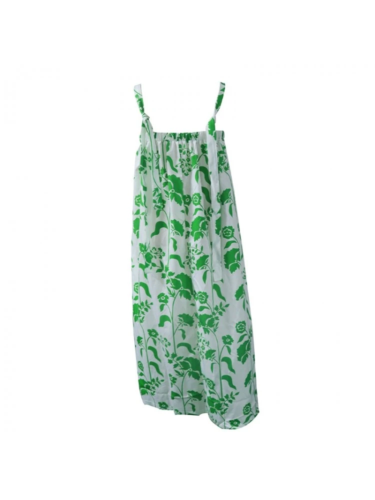 Loose Printed Sleeveless Vacation Maxi Dress - Image 4
