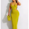 Sexy Hollowed Out Split Hem Sleeveless Long Dress