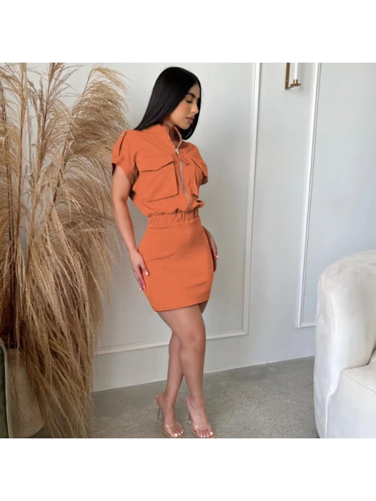 2023 Summer Work Style Short Sleeve Dress - Image 2