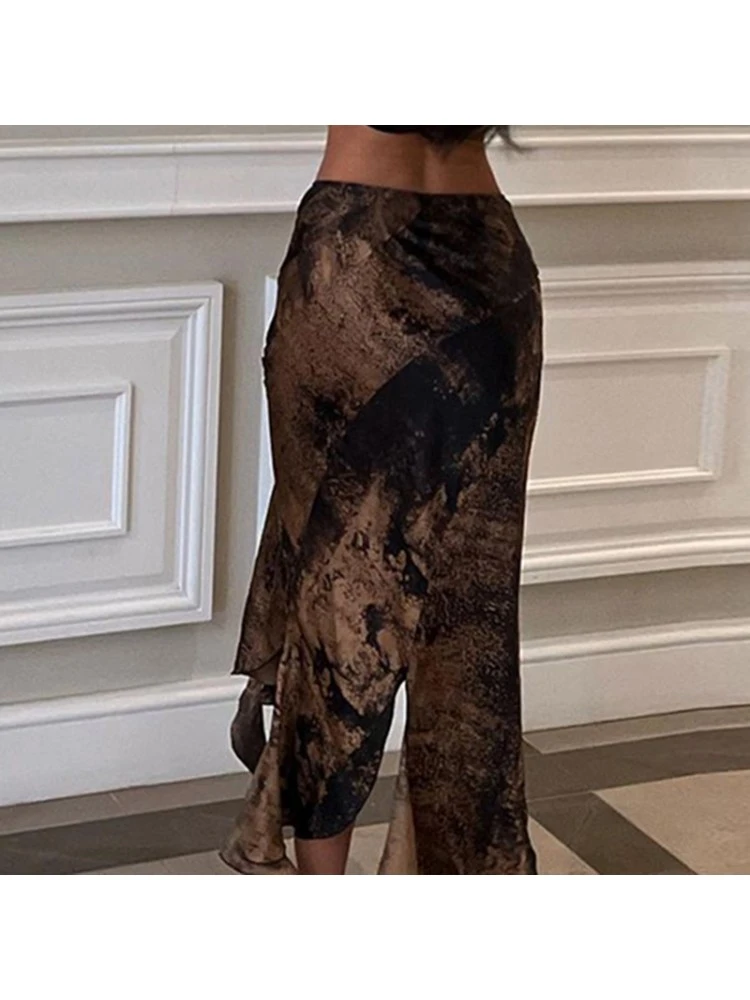 Retro Ruffled Low Waist Irregualr Skirts - Image 2