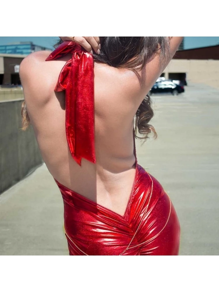 Sexy Solid Backless Sleeveless Jumpsuits - Image 4