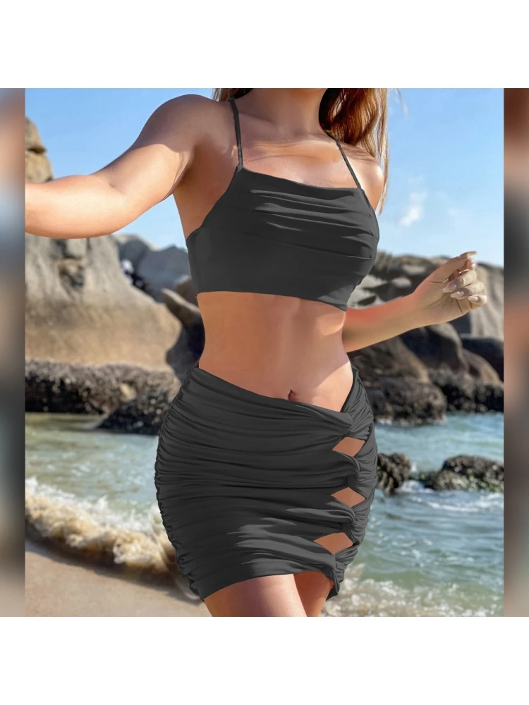 Ripped Two-Piece Sexy Skirt Set - Image 3