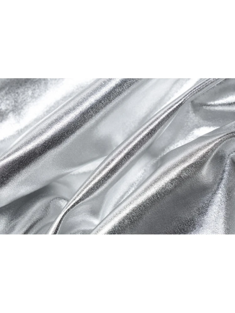 Silver Drawstring V-Neck Sleeveless Dress - Image 8