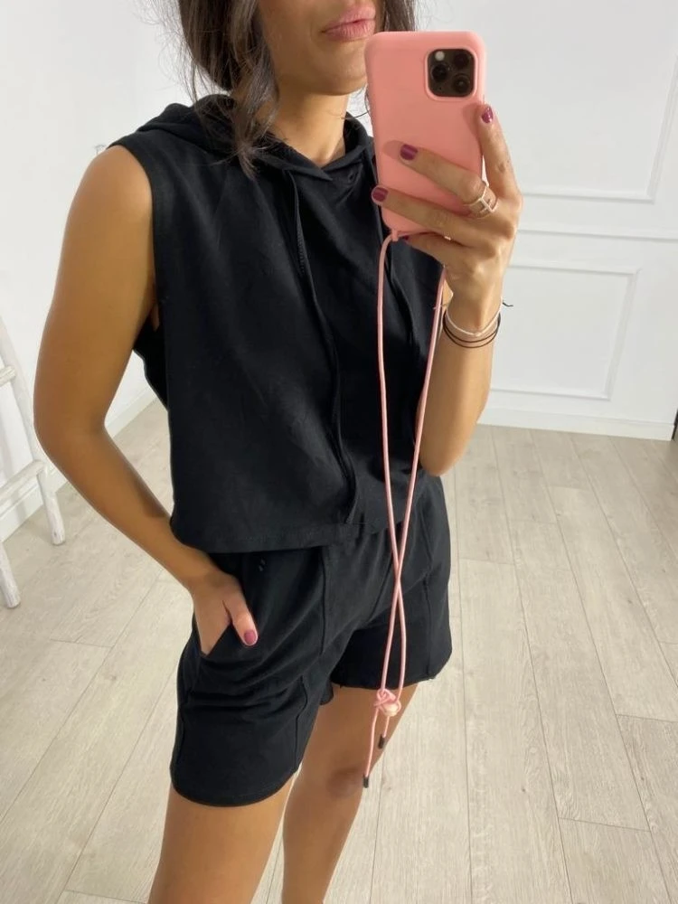 Hooded Casual Two-piece Trouser Set - Image 2