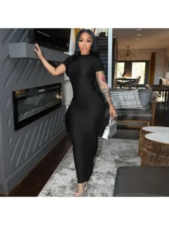 Women's Slim Short Sleeve Dress