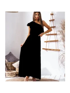 Summer Holiday Printed One Shoulder Maxi Dress