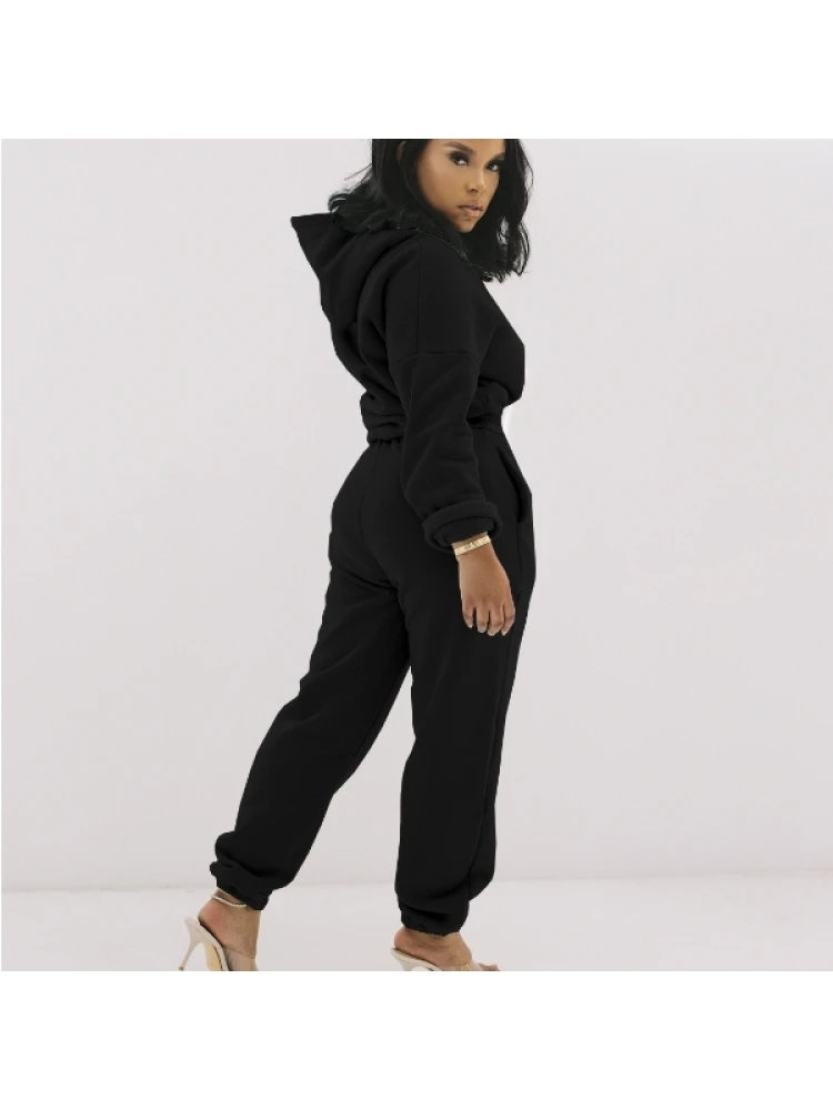 Patchwork Hooded Long Sleeve Trouser Set - Image 2