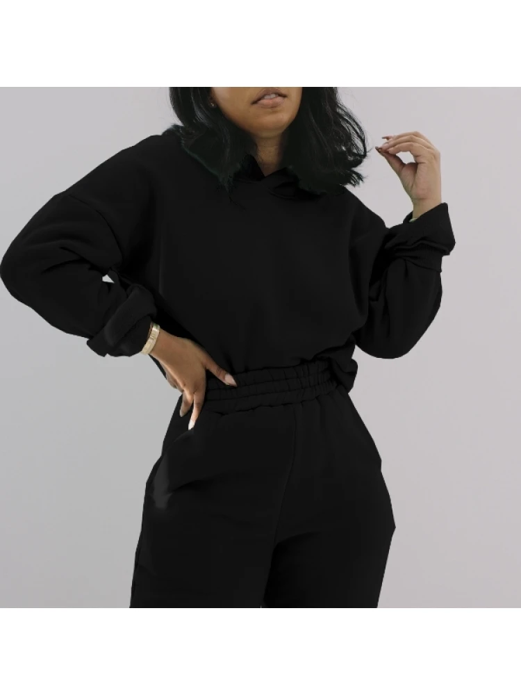 Patchwork Hooded Long Sleeve Trouser Set - Image 3