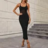Women's Sexy Split Hollowed Out Gauze Dress