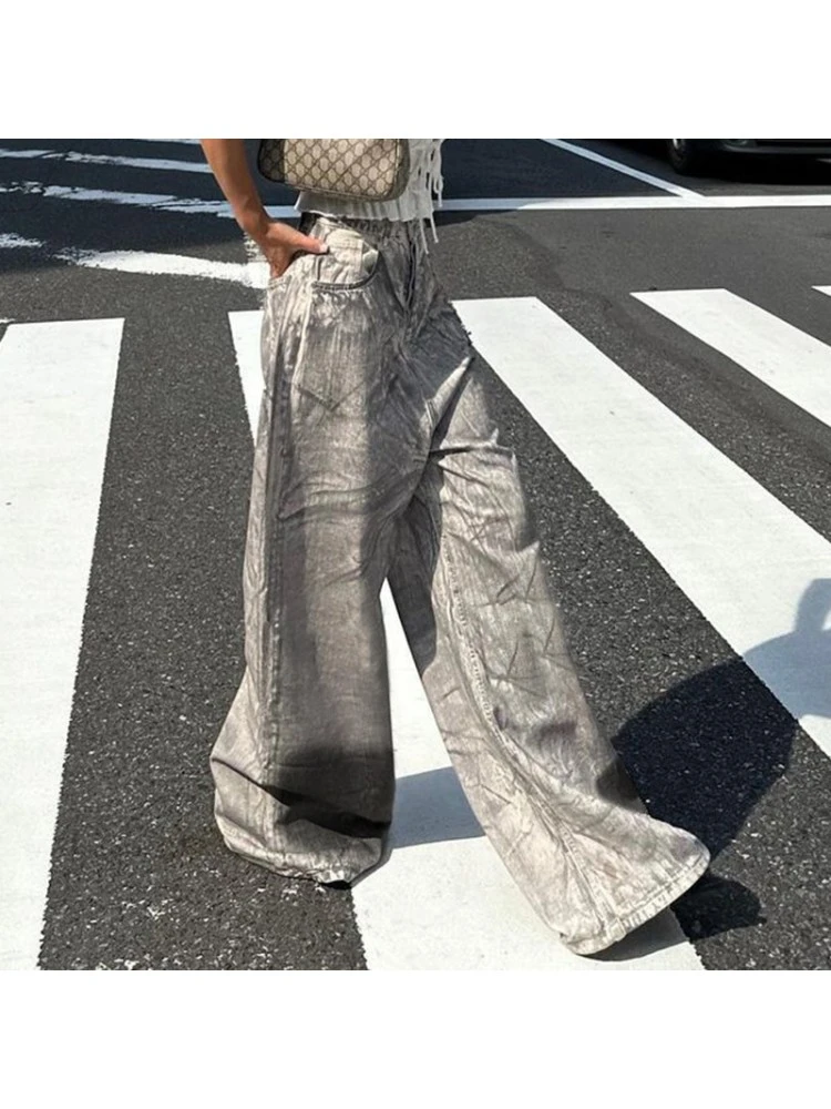 High-waisted Straight-leg Loose Jeans - Image 2