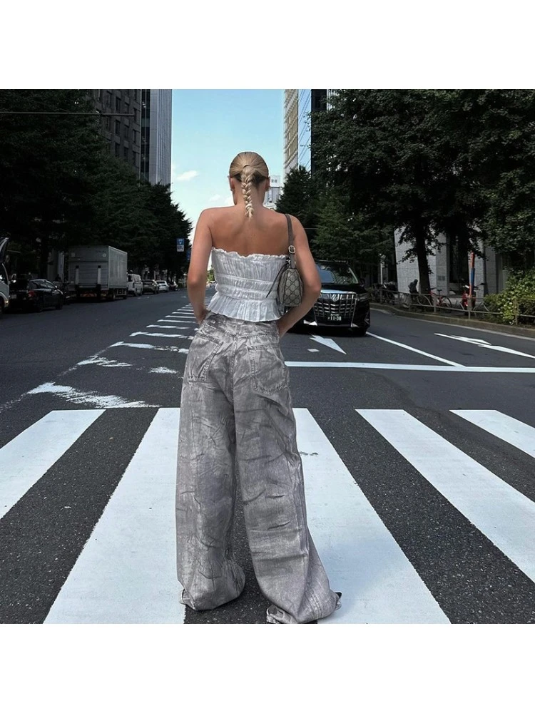 High-waisted Straight-leg Loose Jeans - Image 6