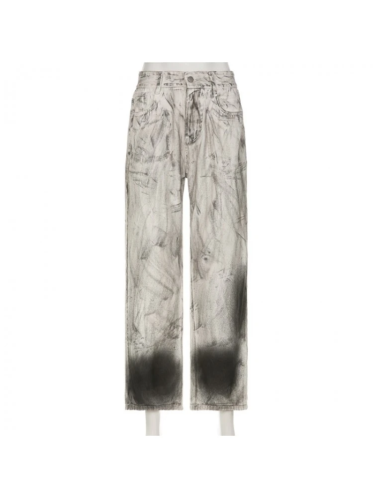 High-waisted Straight-leg Loose Jeans - Image 7