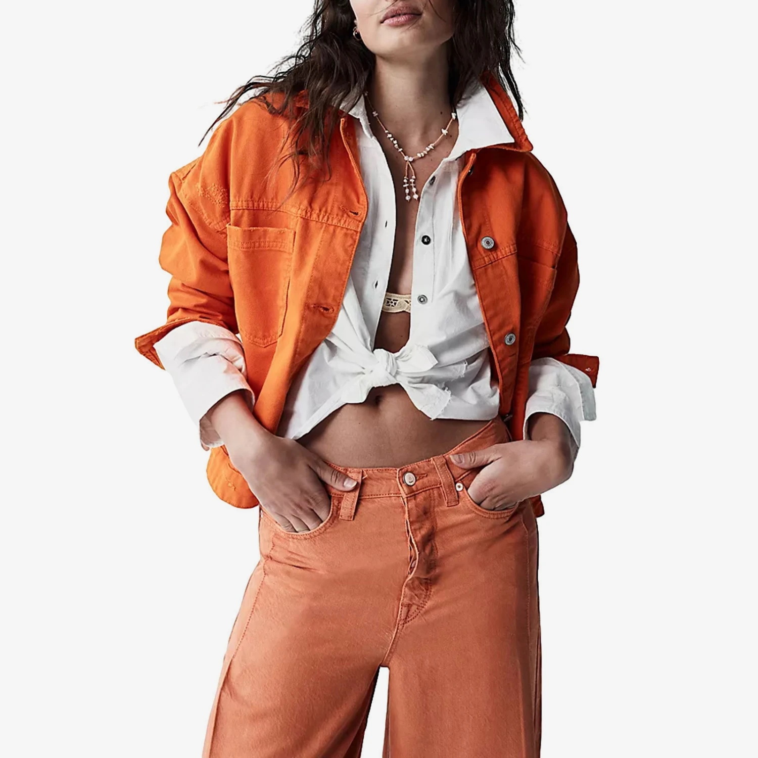 Fall Pure Color Loose Denim Jacket - Image 2