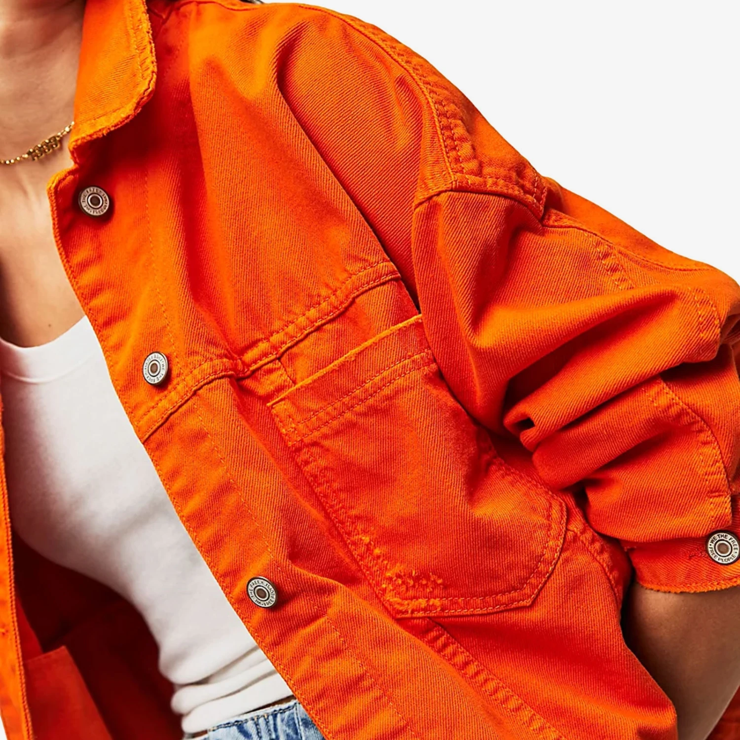 Fall Pure Color Loose Denim Jacket - Image 3