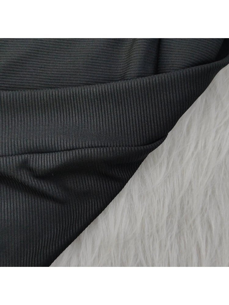 Fall Solid Crop Top 2pc Pants Sets - Image 3