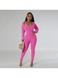 Geometric Pattern High-waisted Pants Sets