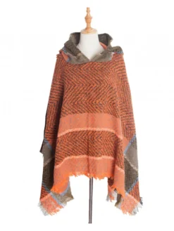 Tie Dye Hooded Bohemia Winter Capes