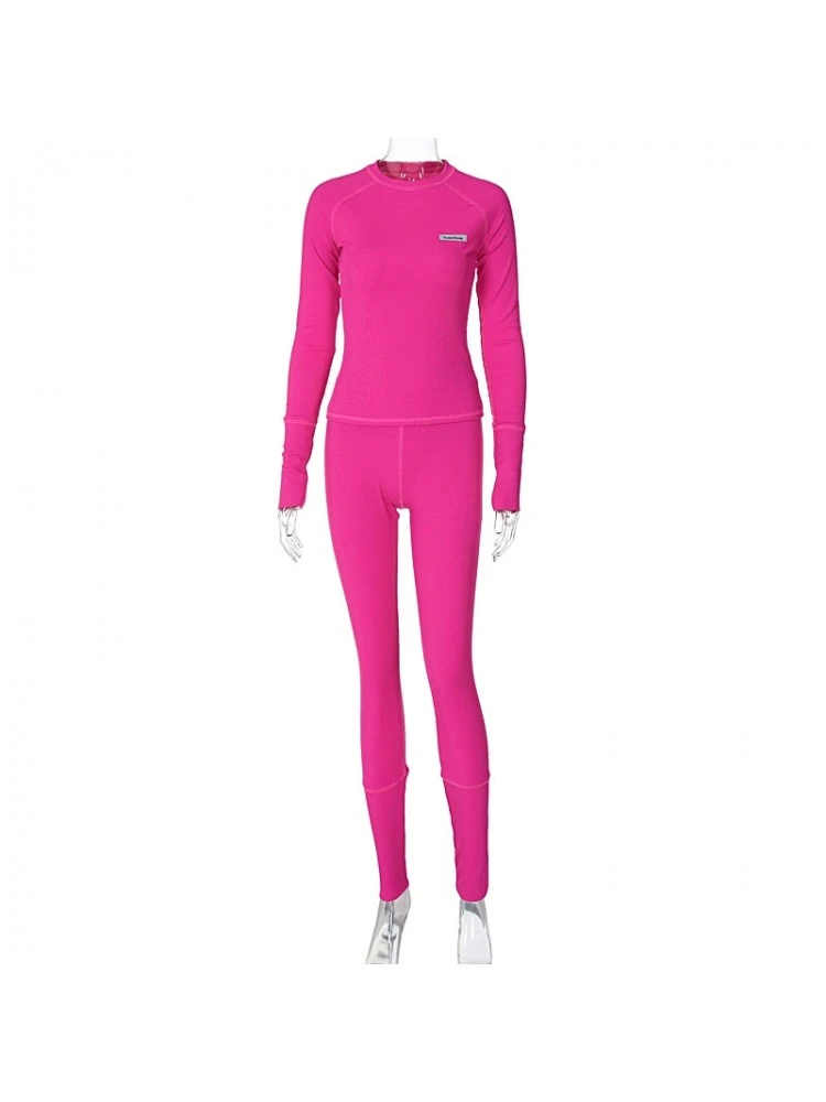 Letter Embroidery Round Neck Slim Trouser Sets - Image 3