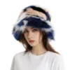 Colorblock Faux Fur Winter Hat