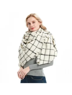 Fringe Faux Cashmere Draped Shawl & Cape