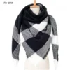 Plaid Colorblock Twill Draped Shawl & Cape