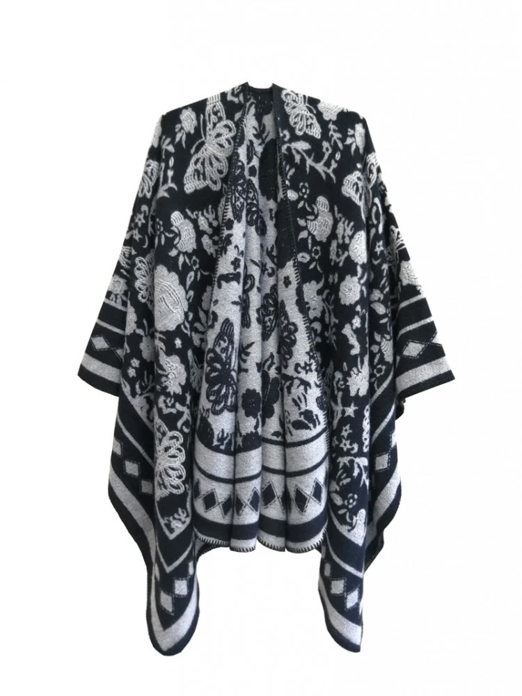 Retro Flower Shawl & Cape