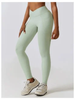 Solid Color High Rise Bodycon Yoga Pants